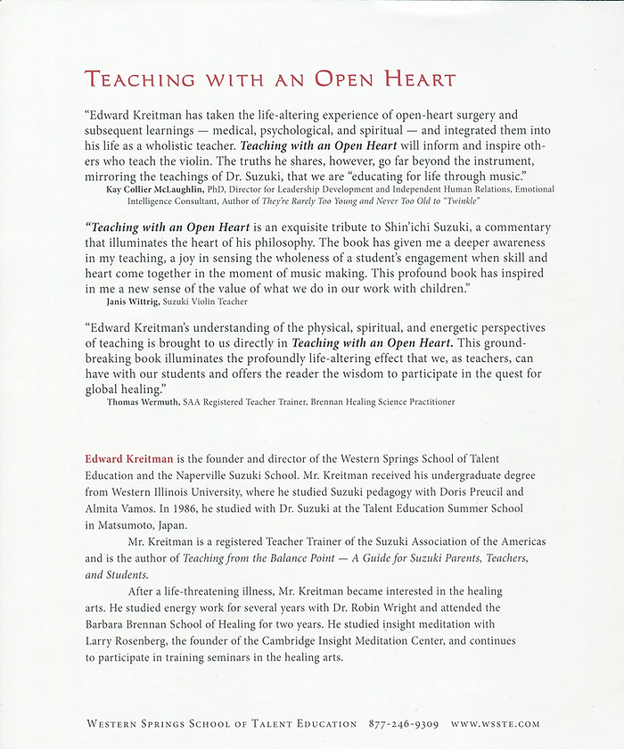 Teaching with an Open Heart