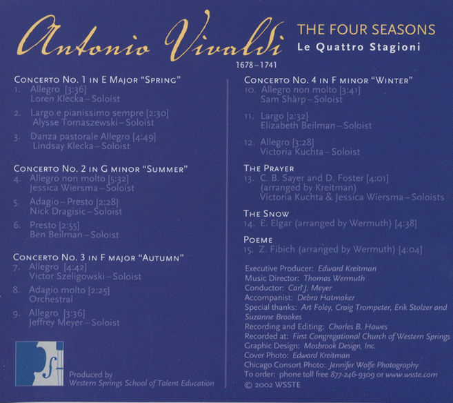 The Four Seasons CD