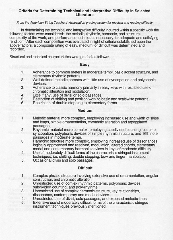 String Quartet Literature